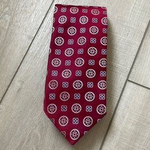 Canali 100% Silk tie maroon